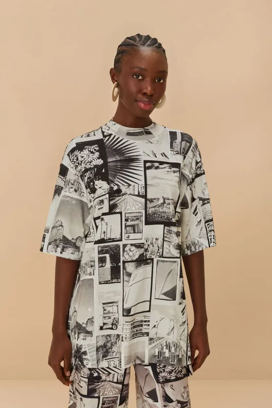Multicolor Rio Noir T-Shirt sold by FARM Rio