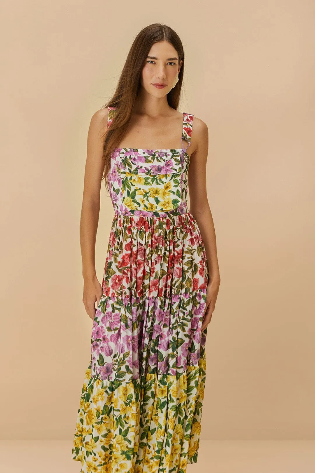 Mixed Bougainvillea Sleeveless Maxi Dress sold by FARM Rio product image thumbnail 2