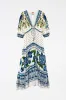 Off White Macaw Flight Maxi Dress sold by FARM Rio