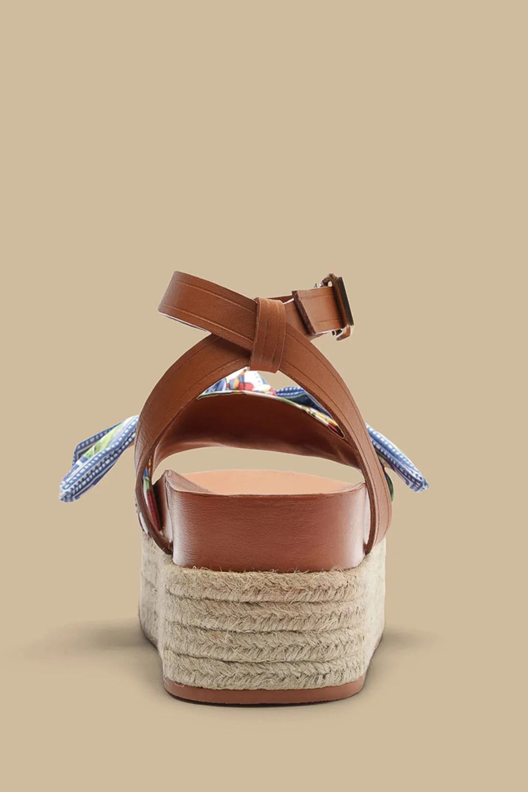 Camel Scarf Flatform Espadrille sold by FARM Rio product image thumbnail 4