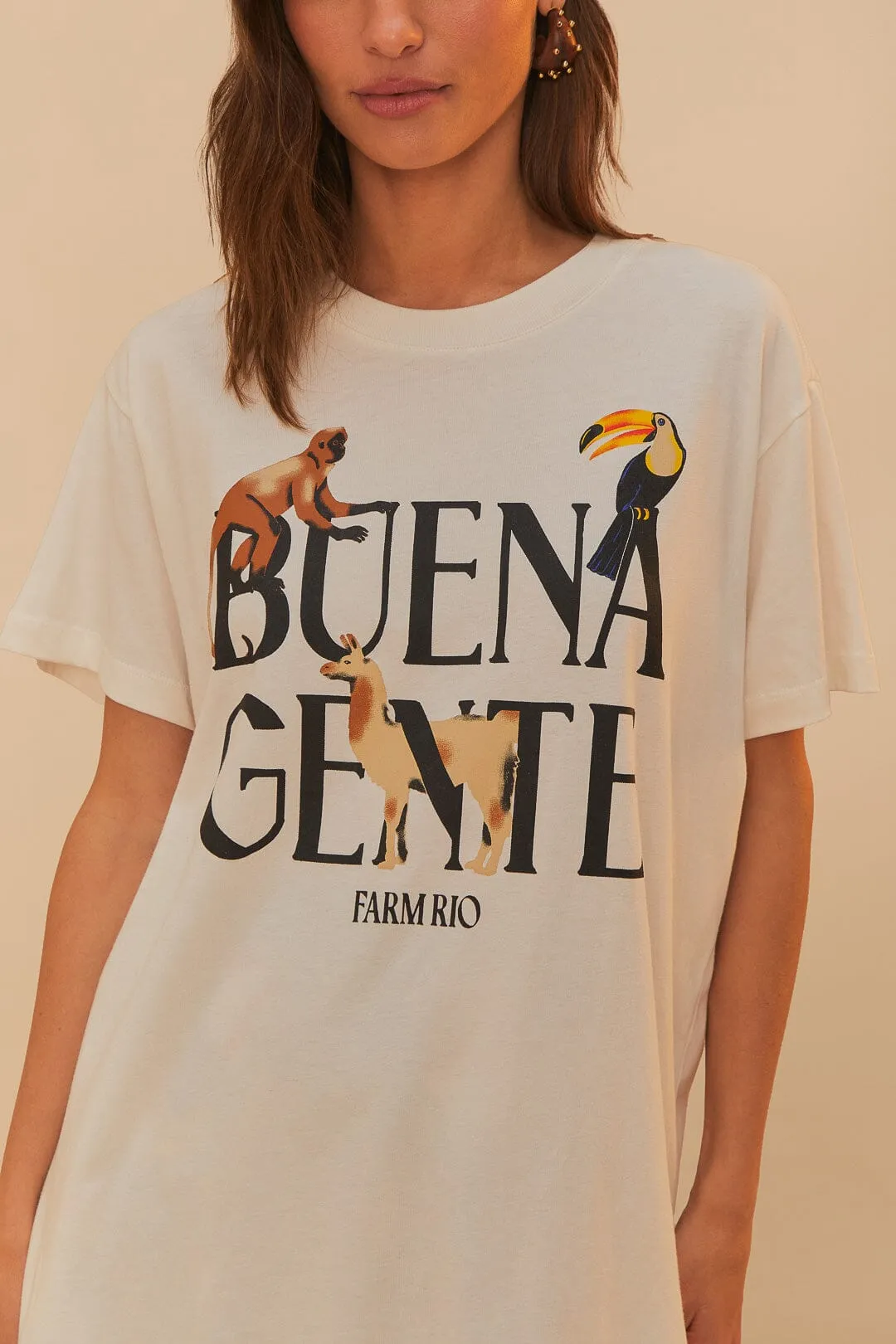 Off-White Buena Gente Relaxed T-Shirt sold by FARM Rio product image thumbnail 3