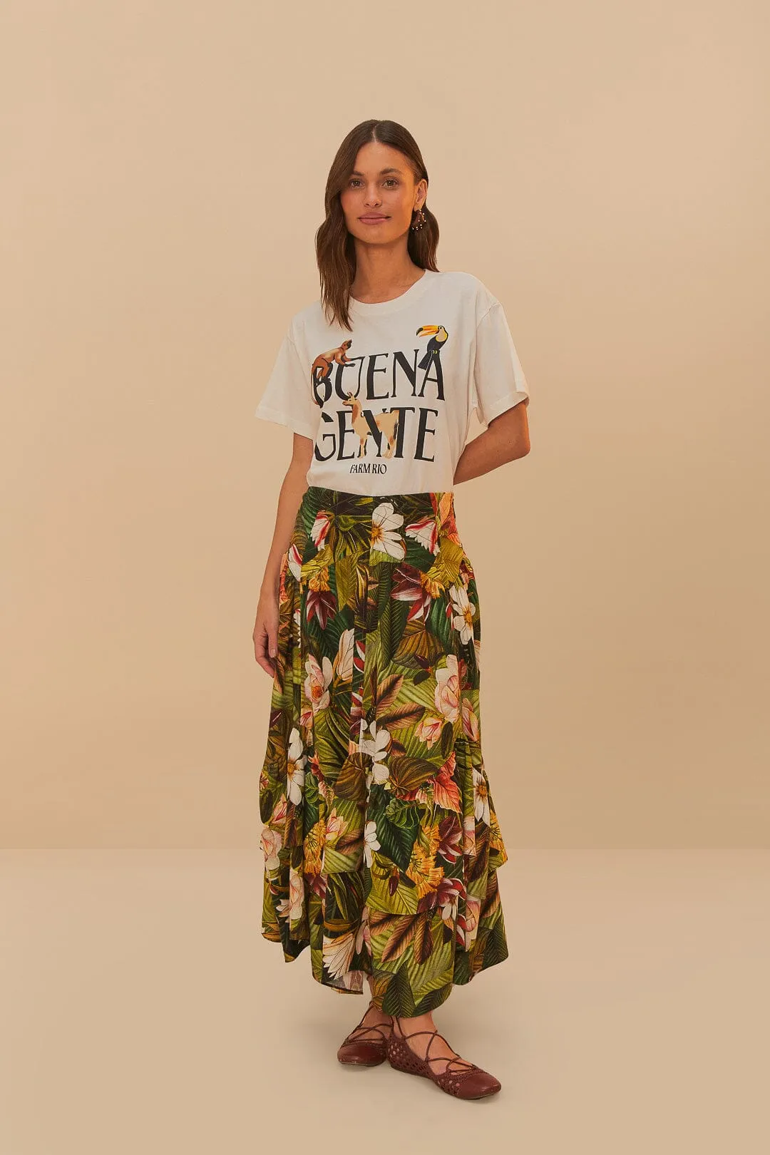 Off-White Buena Gente Relaxed T-Shirt sold by FARM Rio product image thumbnail 2