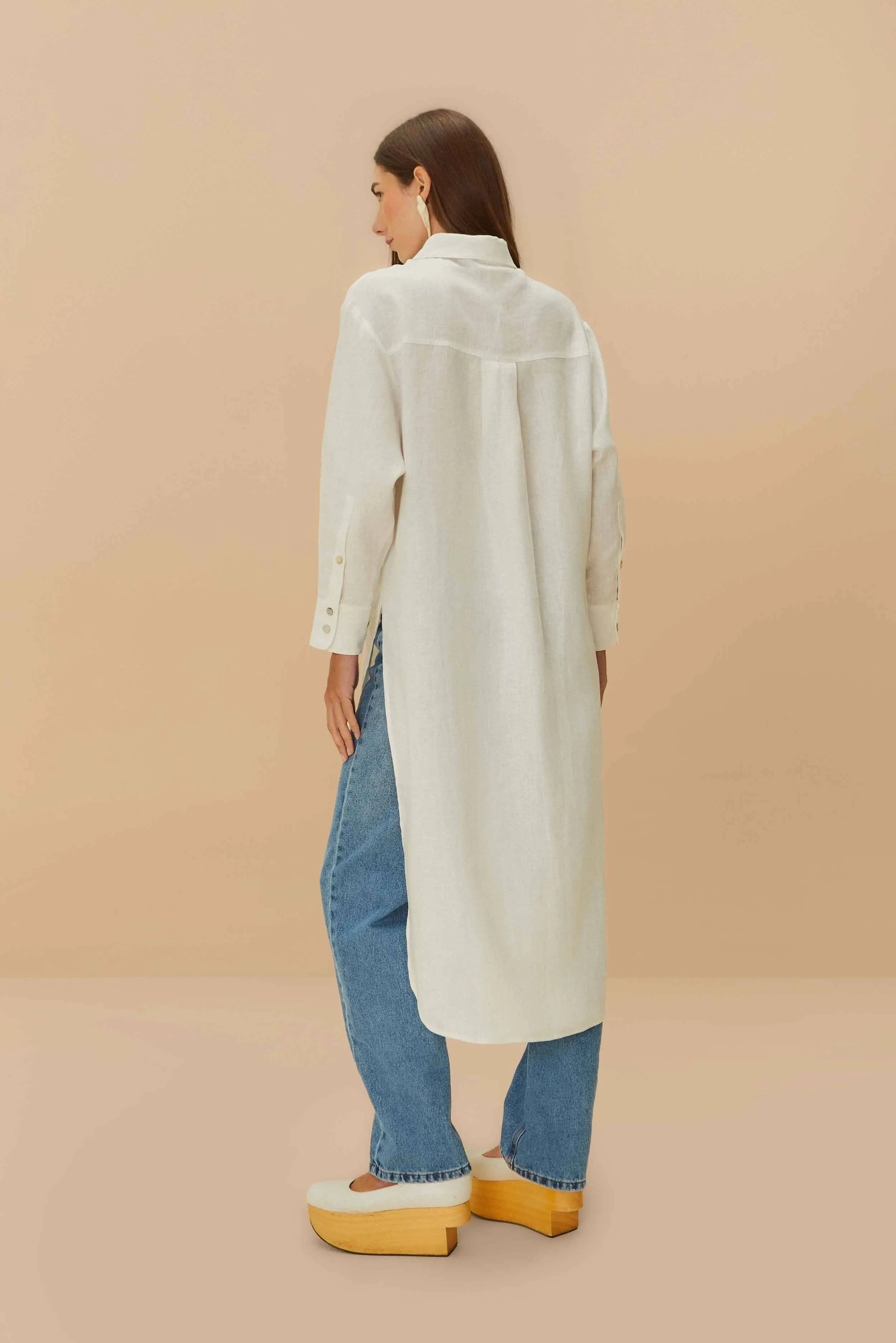 Off-White Euroflax™ Premium Linen Blouse sold by FARM Rio product image thumbnail 4