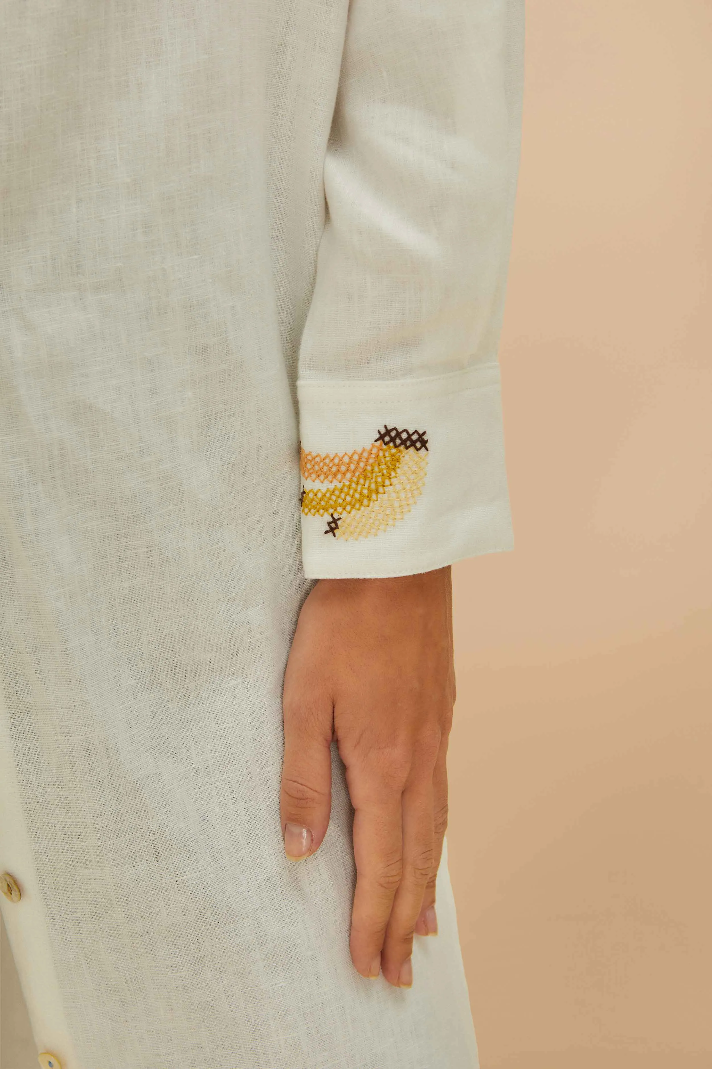 Off-White Euroflax™ Premium Linen Blouse sold by FARM Rio product image thumbnail 3