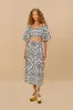 Off-White Tropical Cameo Euroflax™ Premium Linen Blouse sold by FARM Rio