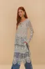 Off-White Nautical Guipure Long Sleeve Midi Dress sold by FARM Rio