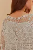 Off-White Nautical Guipure Long Sleeve Midi Dress sold by FARM Rio