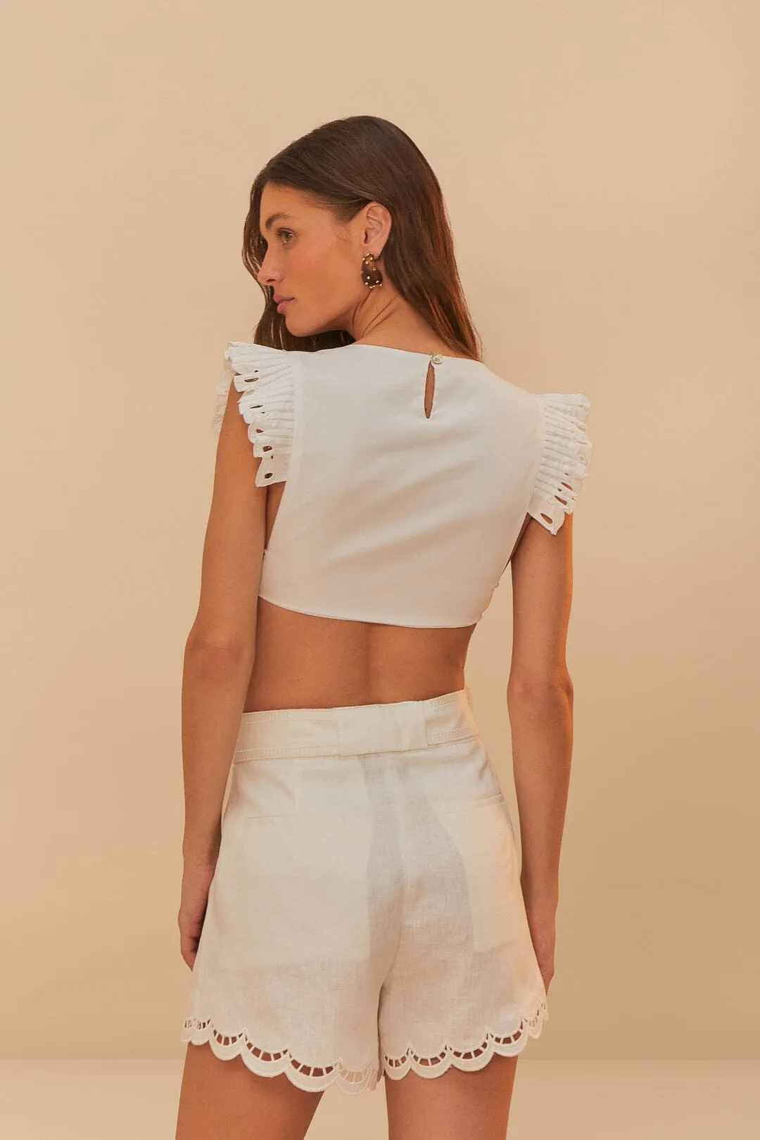 Off-White Butterfly Richelieu Blouse sold by FARM Rio product image thumbnail 4