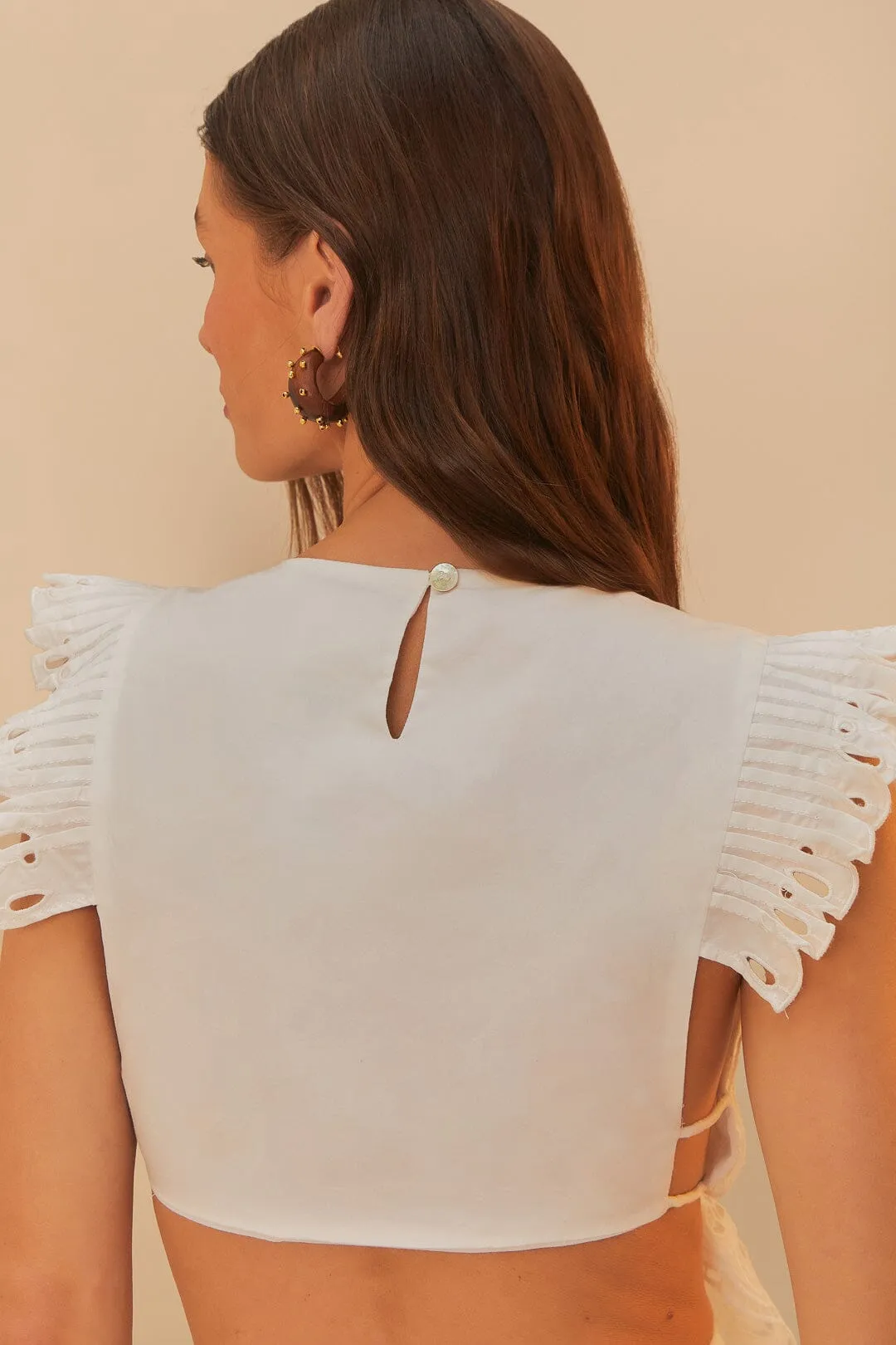 Off-White Butterfly Richelieu Blouse sold by FARM Rio product image thumbnail 5