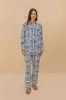 Off-White Tropical Cameo LENZING™ ECOVERO™ Euroflax™ Pajama Shirt sold by FARM Rio