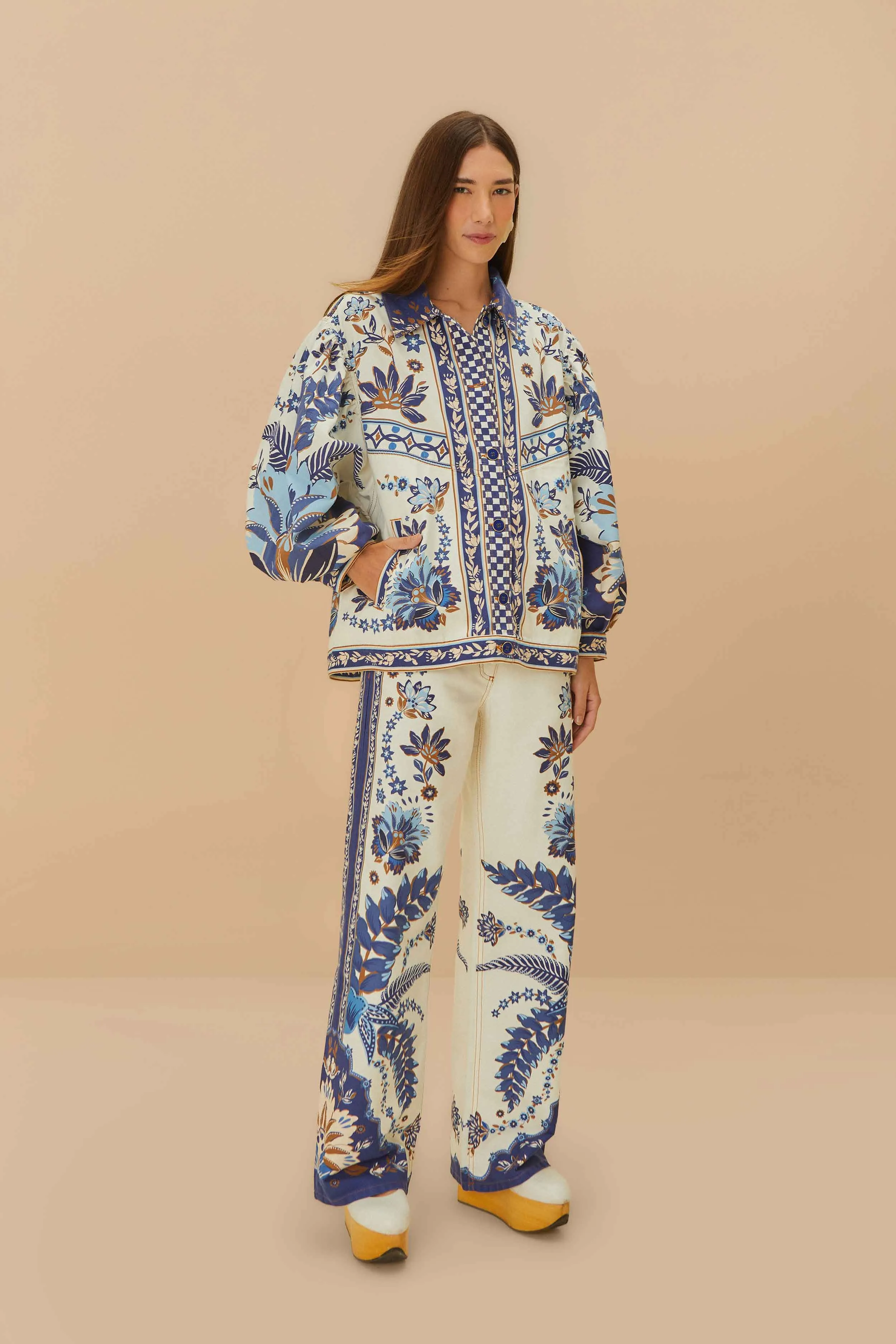 Off-White Encanto Tropical Pants sold by FARM Rio