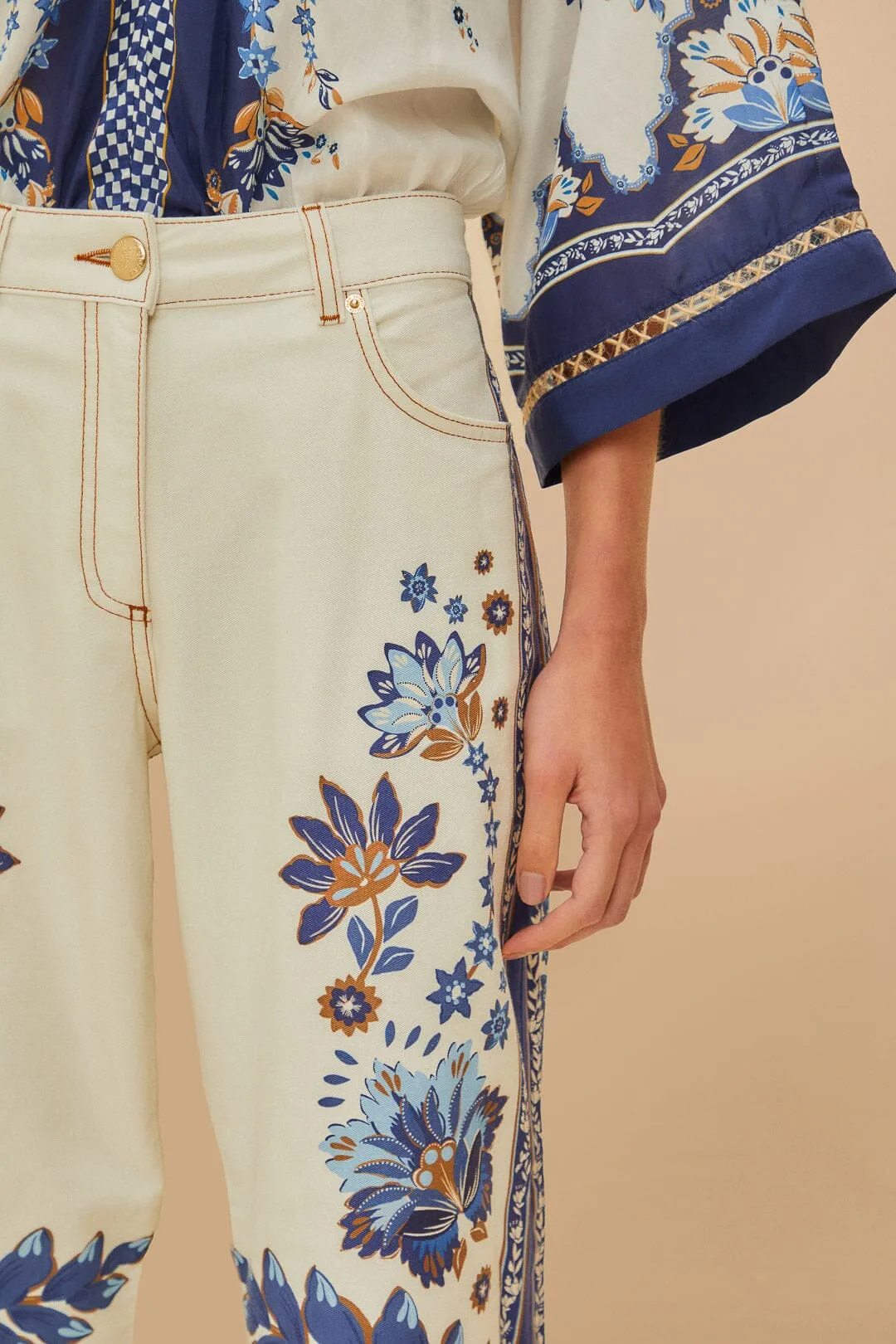 Off-White Encanto Tropical Pants sold by FARM Rio product image thumbnail 5