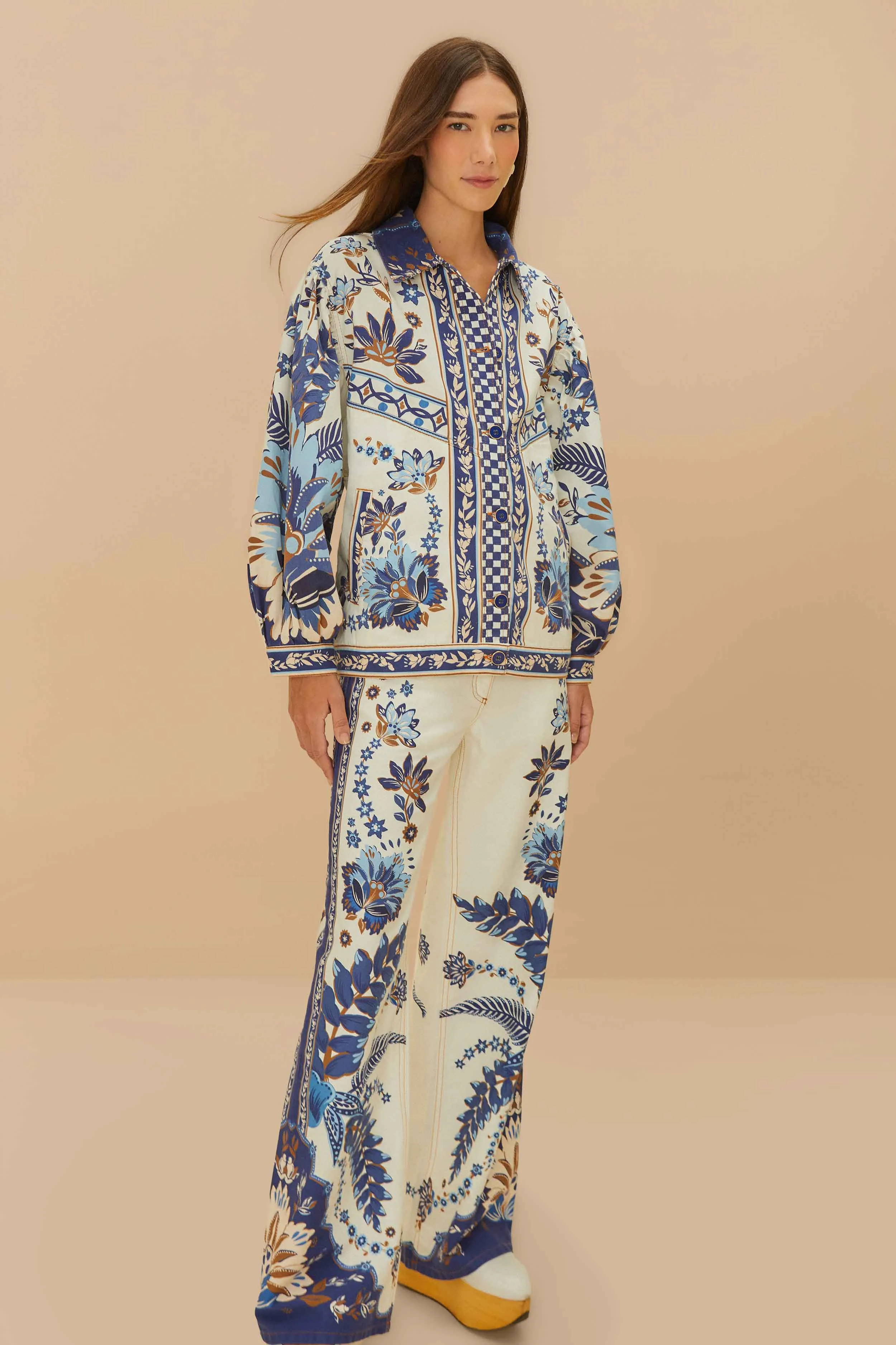 Off-White Encanto Tropical Pants sold by FARM Rio product image thumbnail 3