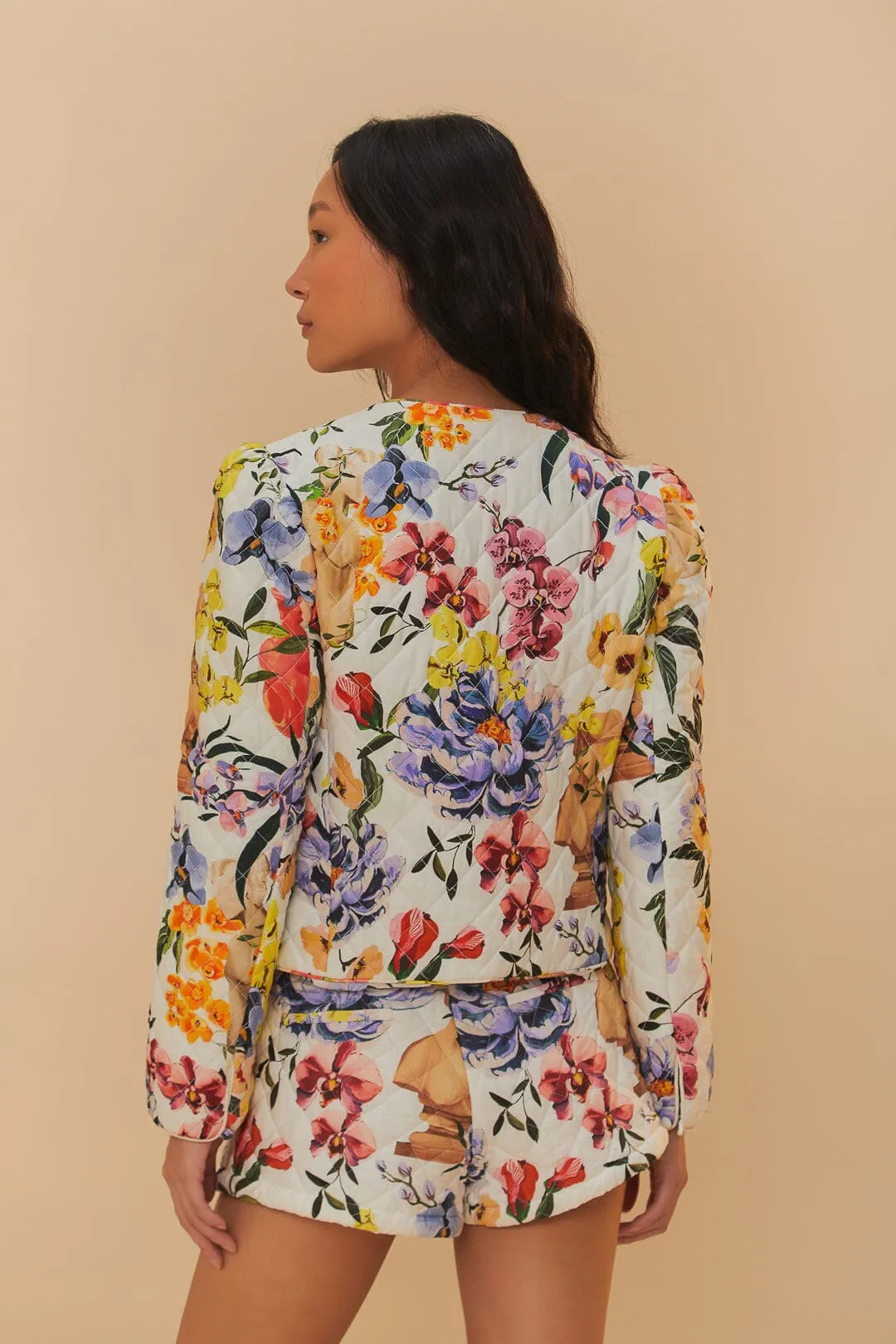 Off-White Greek Garden Shorts sold by FARM Rio product image thumbnail 4