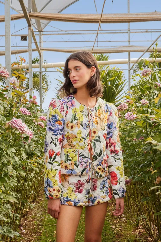 Off-White Greek Garden Shorts sold by FARM Rio