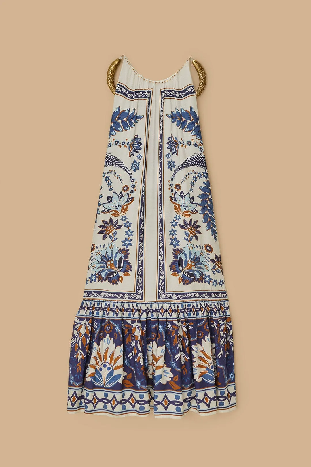 Off-White Ana Tapestry Fish Strap Maxi Dress sold by FARM Rio product image thumbnail 5