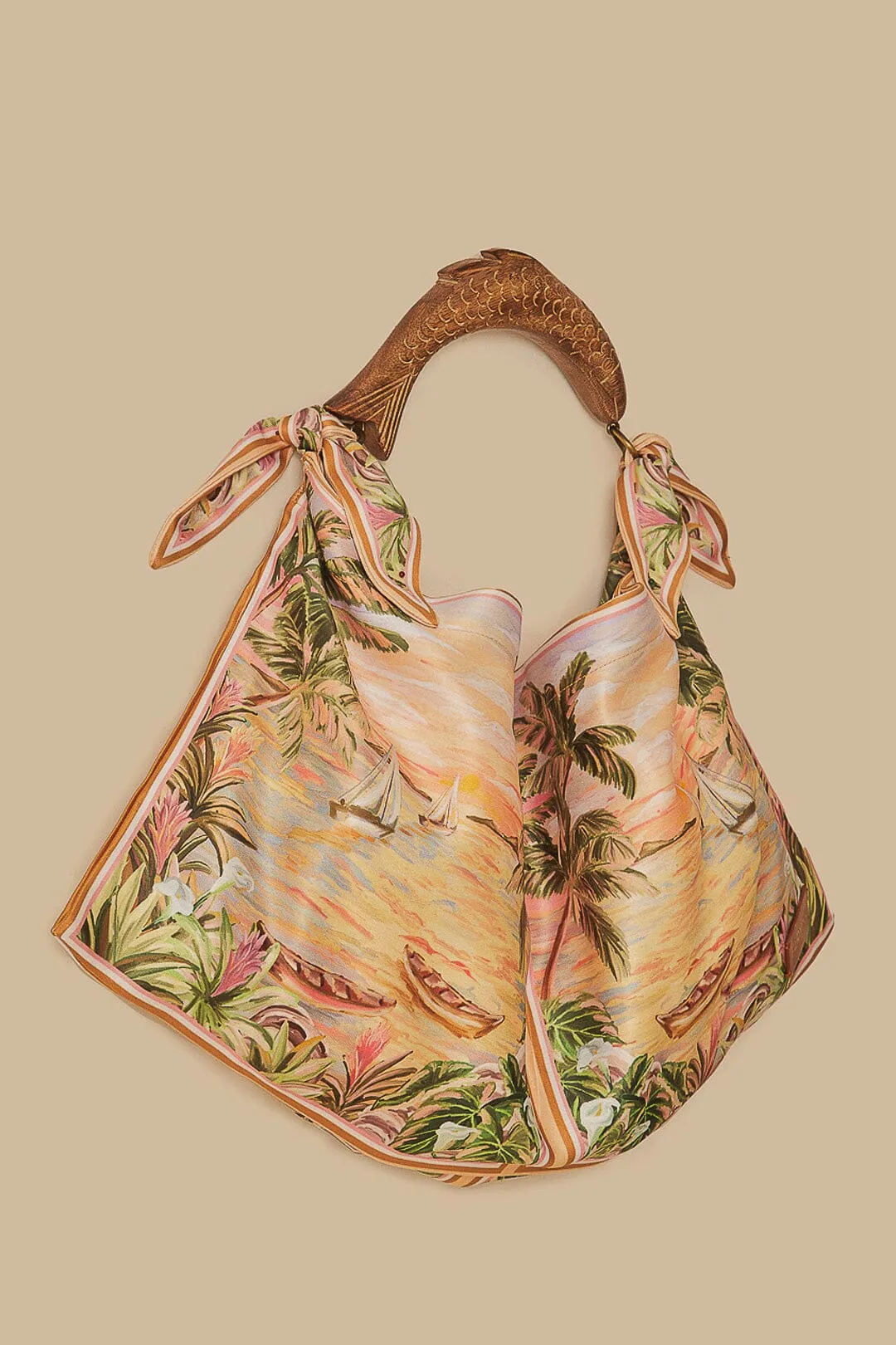 Multicolor Maritime Portrait Scarf Mini Bag sold by FARM Rio product image thumbnail 3