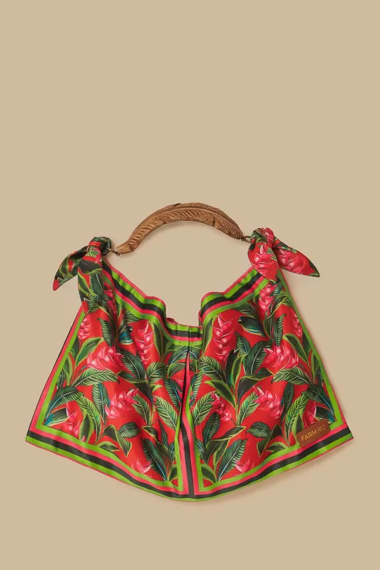 Red Dream Garden Scarf Mini Bag sold by FARM Rio
