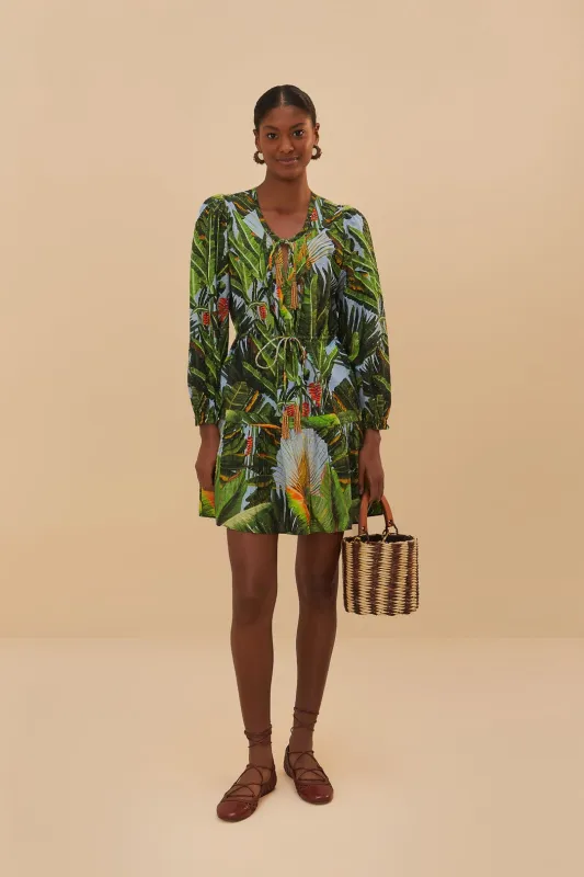 Blue Amazonia Forest Mini Dress sold by FARM Rio