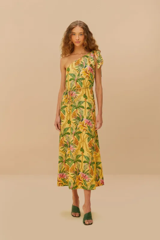 Yellow Tropical Paradise LENZING™ ECOVERO™ Euroflax™ Maxi Dress sold by FARM Rio