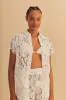 White Seashell Eyelet Shirt sold by FARM Rio