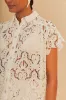 White Seashell Eyelet Shirt sold by FARM Rio