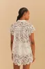 White Seashell Eyelet Shirt sold by FARM Rio
