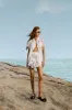 White Seashell Eyelet Shirt sold by FARM Rio
