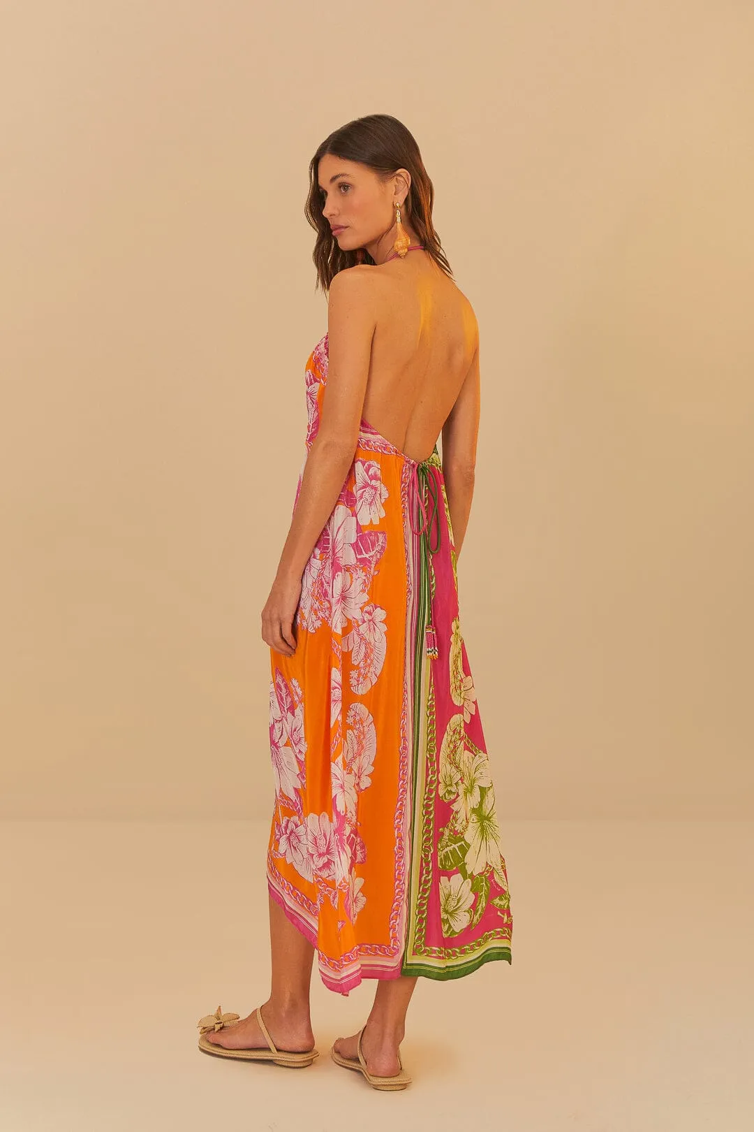 Mixed Scarves Floral Elegance Maxi Cover-Up sold by FARM Rio product image thumbnail 4