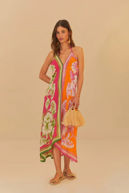 Mixed Scarves Floral Elegance Maxi Cover-Up sold by FARM Rio