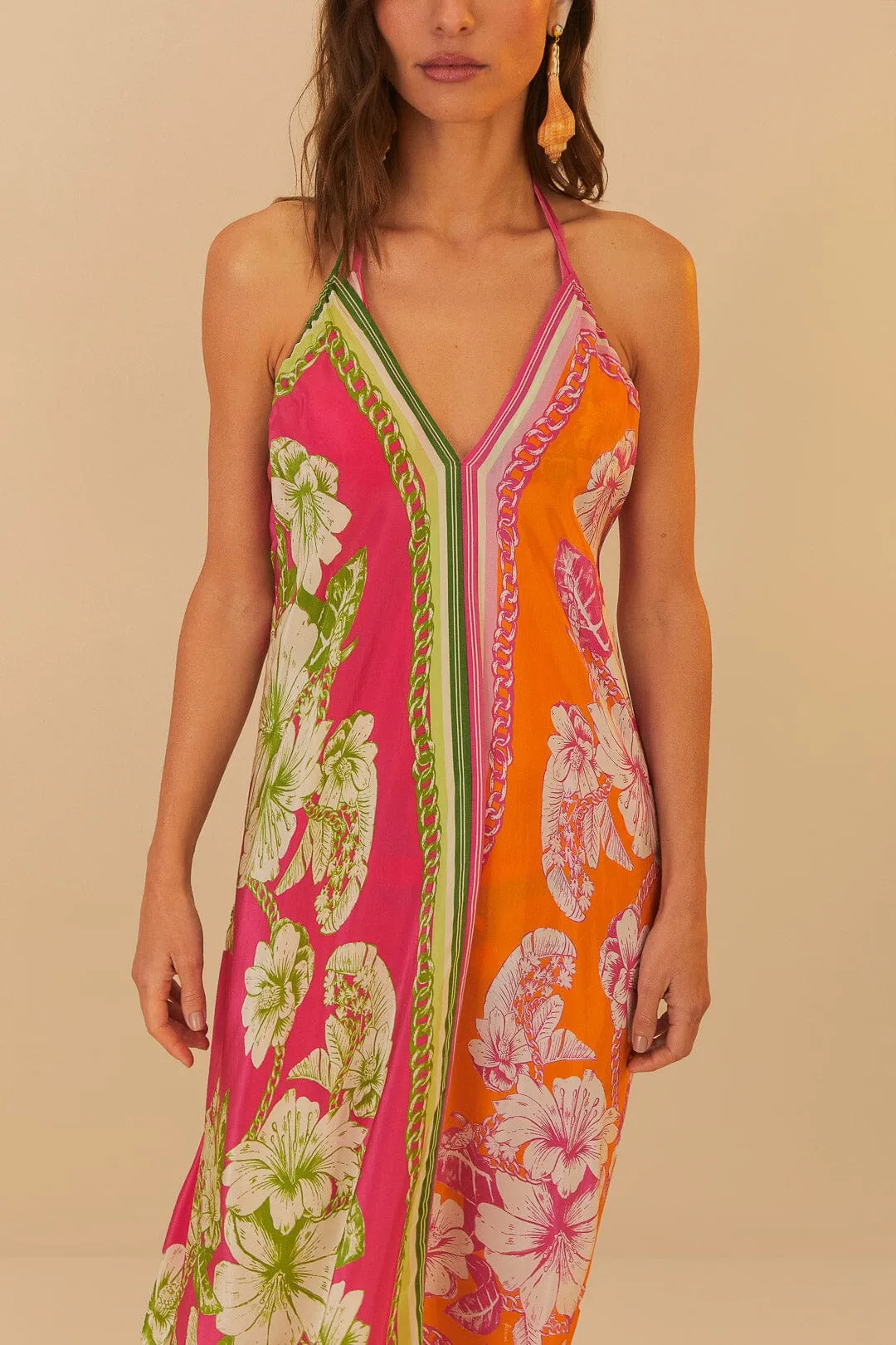 Mixed Scarves Floral Elegance Maxi Cover-Up sold by FARM Rio product image thumbnail 2