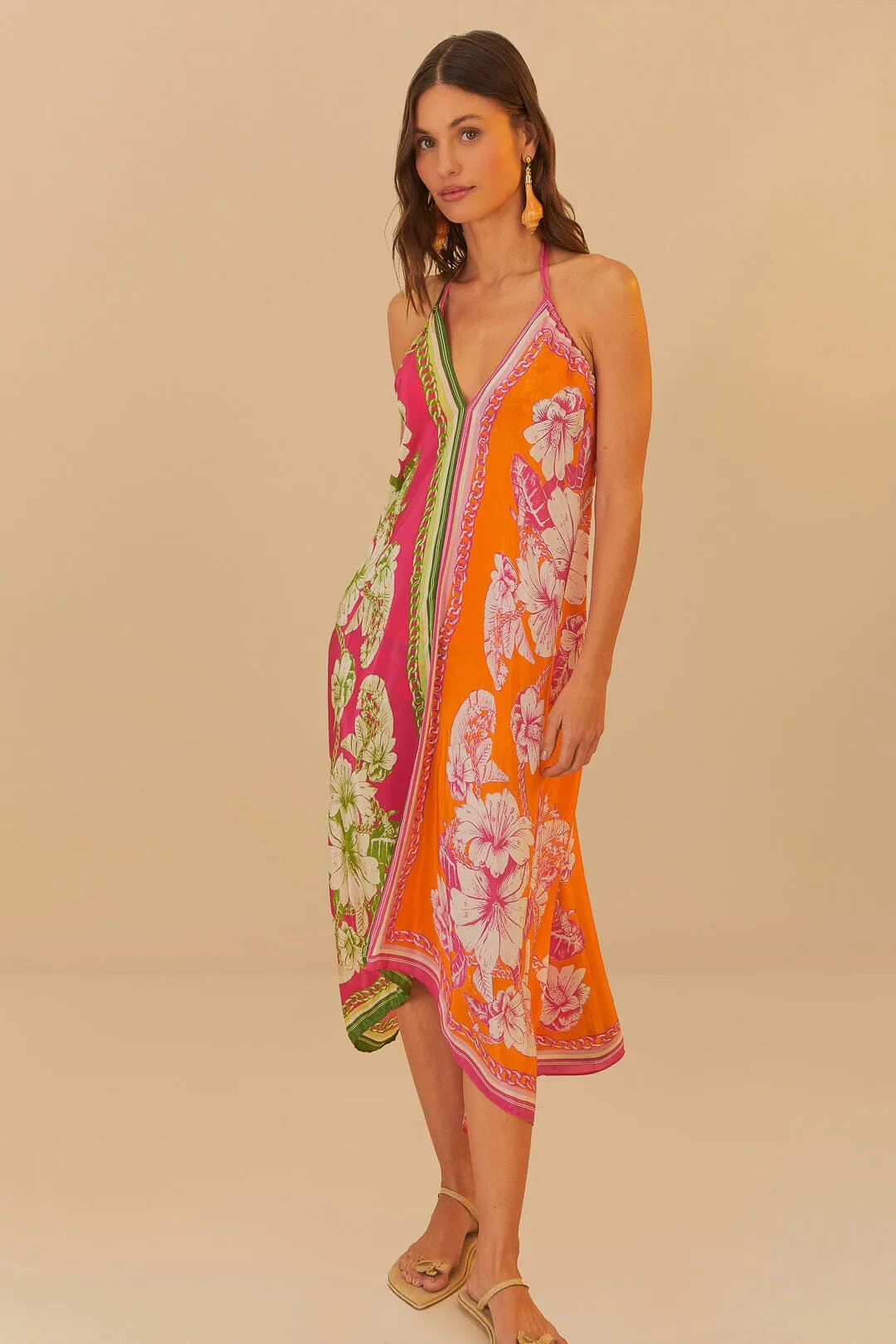 Mixed Scarves Floral Elegance Maxi Cover-Up sold by FARM Rio product image thumbnail 3