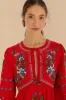 Red Sweet Bloom Bouquet LENZING™ ECOVERO™ Euroflax™ Midi Dress sold by FARM Rio