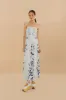 Off-White Mystic Blue Lotus Dreamscape LENZING™ ECOVERO™ Euroflax™ Midi Dress sold by FARM Rio