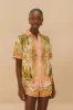 Multicolor Banana Royalty Kaleidoscope Shirt sold by FARM Rio