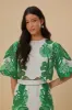 Green Color Festival Euroflax™ Blouse sold by FARM Rio