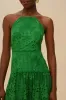 Green Palm Tree Eyelet Halter Neck Midi Dress sold by FARM Rio