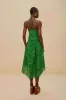 Green Palm Tree Eyelet Halter Neck Midi Dress sold by FARM Rio