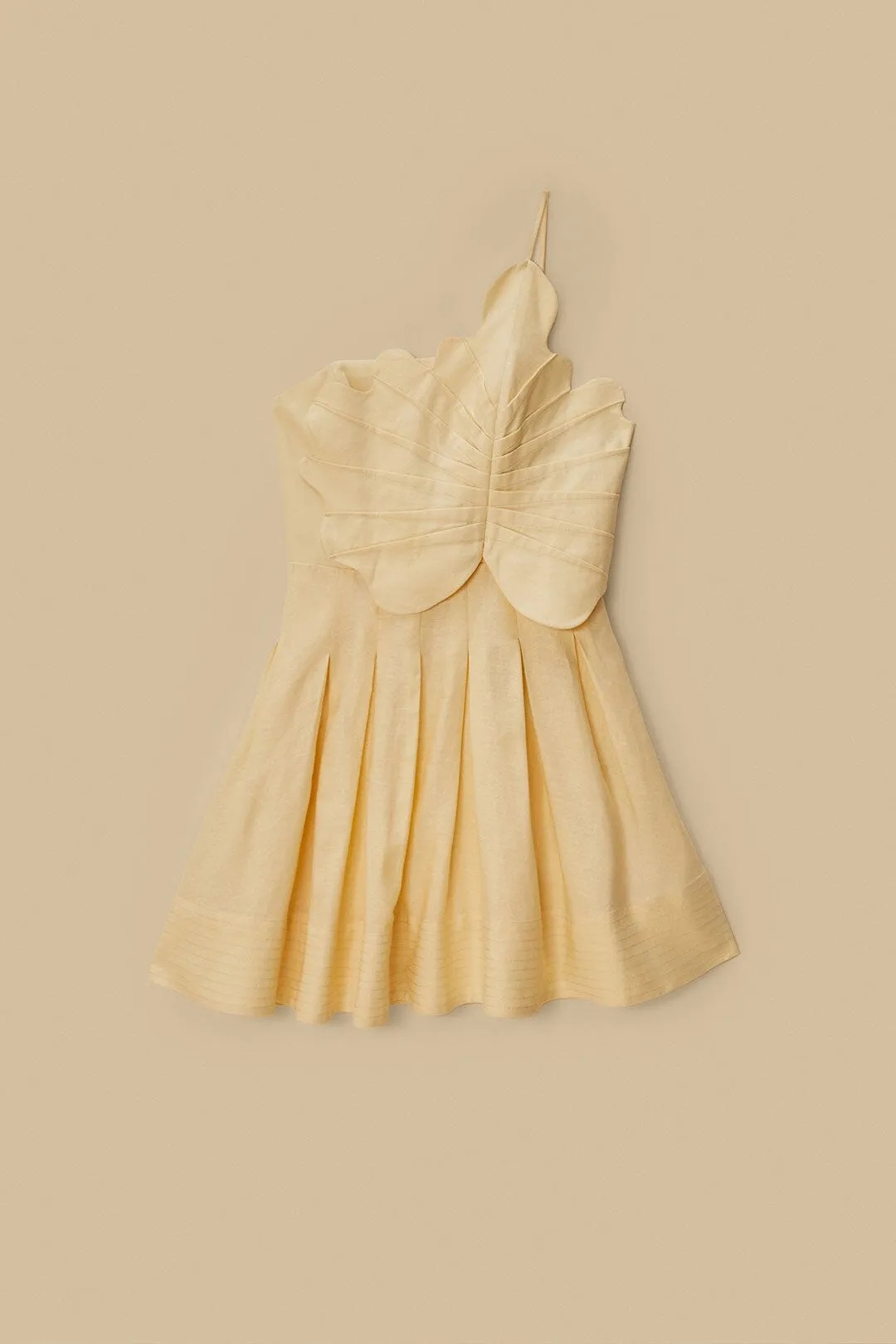 Off-White Lea LENZING™ ECOVERO™ Euroflax™ Mini Dress sold by FARM Rio product image thumbnail 4