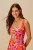 Orange Flying Birds LENZING™ ECOVERO™ Euroflax™ Crop Top sold by FARM Rio