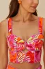 Orange Flying Birds LENZING™ ECOVERO™ Euroflax™ Crop Top sold by FARM Rio