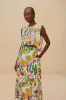 Off-White Fresh Table LENZING™ ECOVERO™ Euroflax™ Midi Skirt sold by FARM Rio