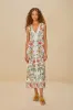 Off-White Delicate Forest Euroflax™ Premium Linen Maxi Dress sold by FARM Rio