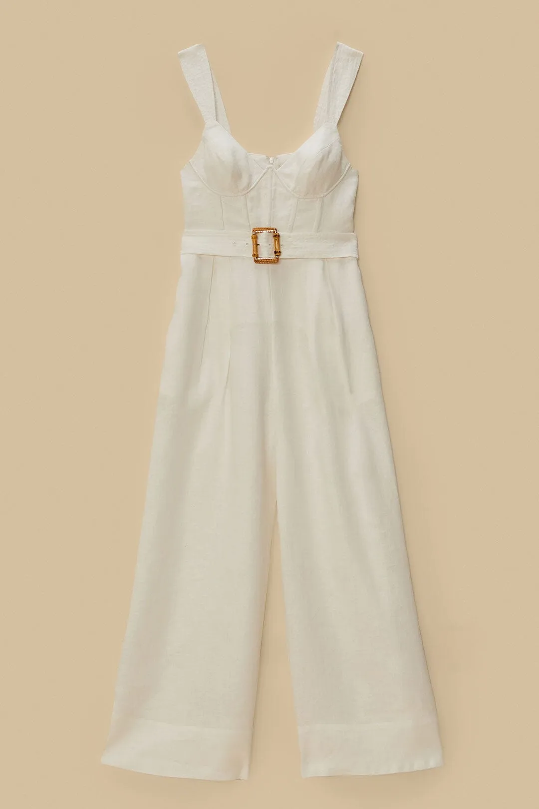 Off-White Euroflax™ Premium Linen Jumpsuit sold by FARM Rio product image thumbnail 5
