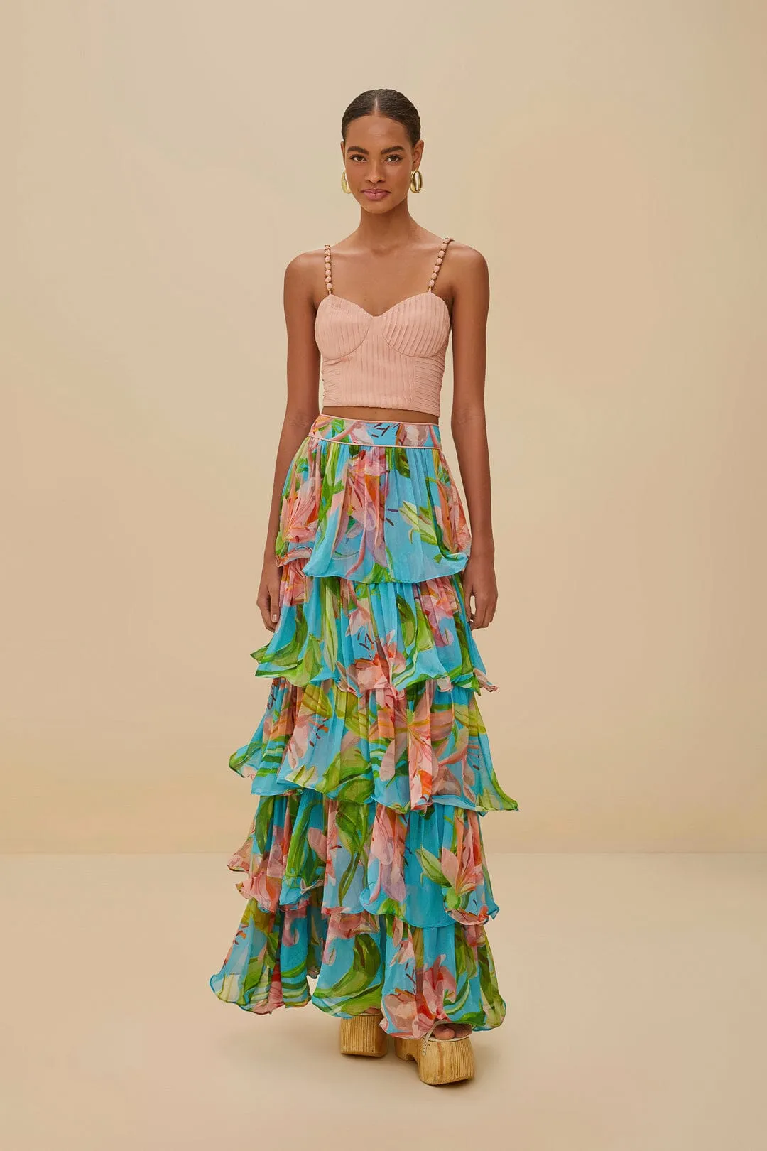 Pink Blush Corset Top sold by FARM Rio product image thumbnail 2