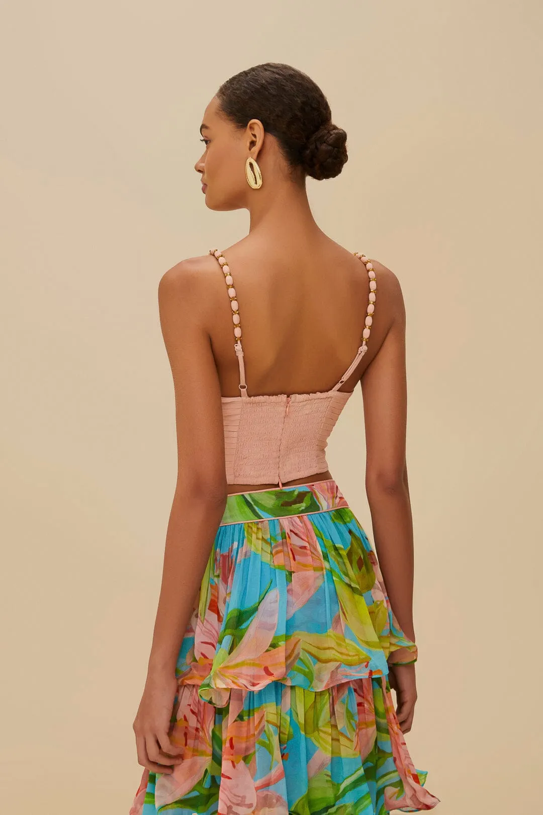 Pink Blush Corset Top sold by FARM Rio product image thumbnail 4