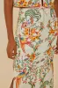 Off-White Delicate Forest Euroflax™ Premium Linen Midi Skirt sold by FARM Rio