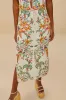 Off-White Delicate Forest Euroflax™ Premium Linen Midi Skirt sold by FARM Rio