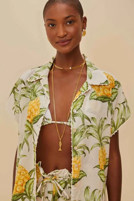 Off-White Delicate Pineapple Shirt sold by FARM Rio