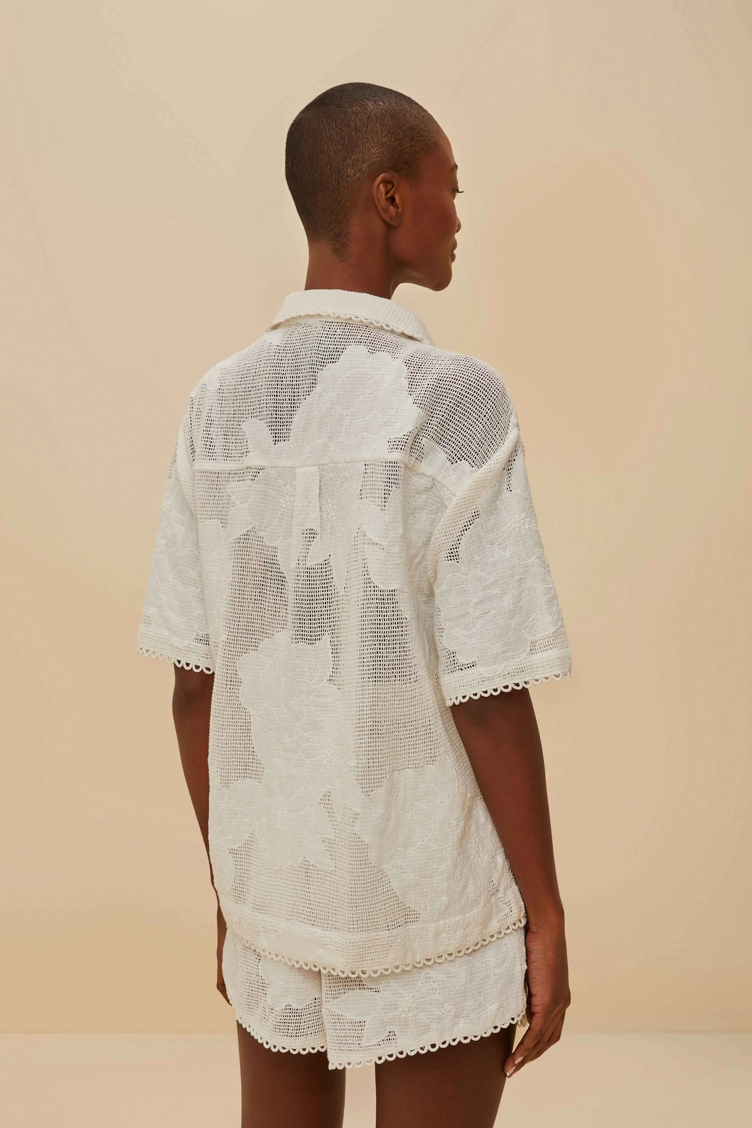 White Flower Shirt sold by FARM Rio product image thumbnail 4